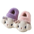 thumbnail image 5 of Fozruso Cozy Lined Slippers For Girls Warm Winter Indoor Footwear With Cute Cartoon Character Designs For Toddler Kids,Plush Lined Slippers Sizes 7 Toddler(18-24 Months), 5 of 5