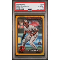 Graded 2024 Topps Colton Cowser #257 Gold Foil Rookie RC Baseball Card PSA 10 Gem Mint