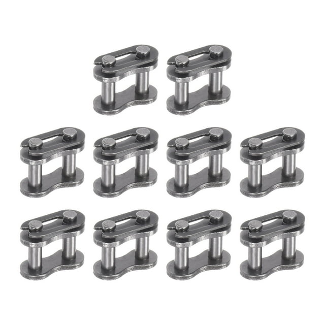 Uxcell 12Pack #25 Conector de Cadena Enlace Rodillo, Enlaces Divididos de Acero al Carbono de 1/4" Pitch para Cadena 04C