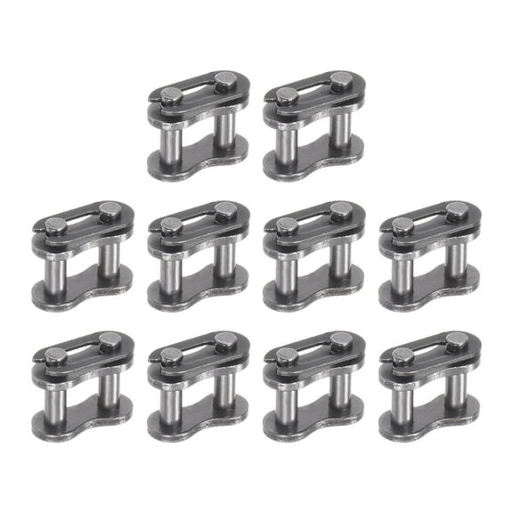 Uxcell 12Pack #25 Chain Connector Link Roller, 1/4" Pitch Carbon Steel Split Links for 04C Chain