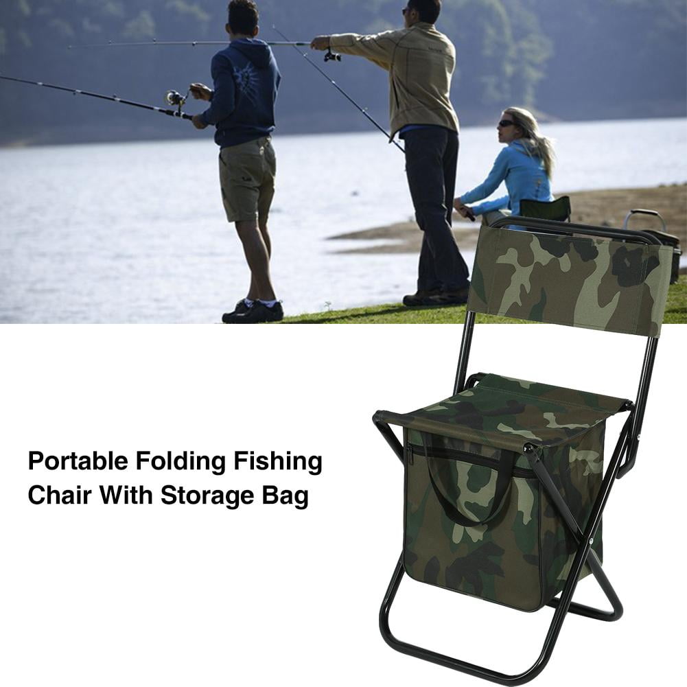Domqga Foldable Outdoor Camping Fishing Chair Convenient Carry Seat With Storage Bag Folding Fishing Chair Fishing Chair Walmart