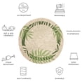 thumbnail image 6 of Safavieh Courtyard Cailyn Floral Indoor/Outdoor Area Rug, Cream/Green, 7'10" x 7'10" Round, 6 of 10