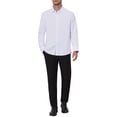 thumbnail image 2 of Men's Formal Shirts Plaid Collar Long Sleeve Button Down Dress Shirt M White, 2 of 5
