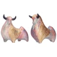 thumbnail image 1 of Escultura de toro, estatua de buey de decoración de arte para el hogar, 2 piezas para estanterías de escritorio de computadora Unbranded 1214210005511, 1 of 8