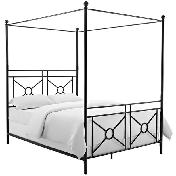Crosley Furniture Montgomery Canopy Bed King In Black Walmart Com Walmart Com