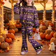 thumbnail image 6 of Grblisyd Halloween Girls Outfits Long Sleeve Crew Neck T-Shirt and Flare Pants 2 Pieces Fall Winter Clothes, 6 of 6