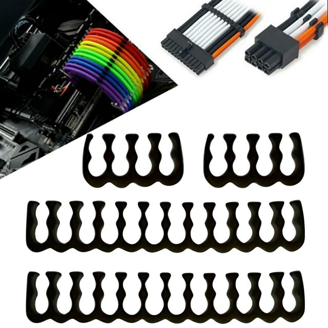 Vaidha 8/24 holes Black Open Cable Combs Set Extension HOT