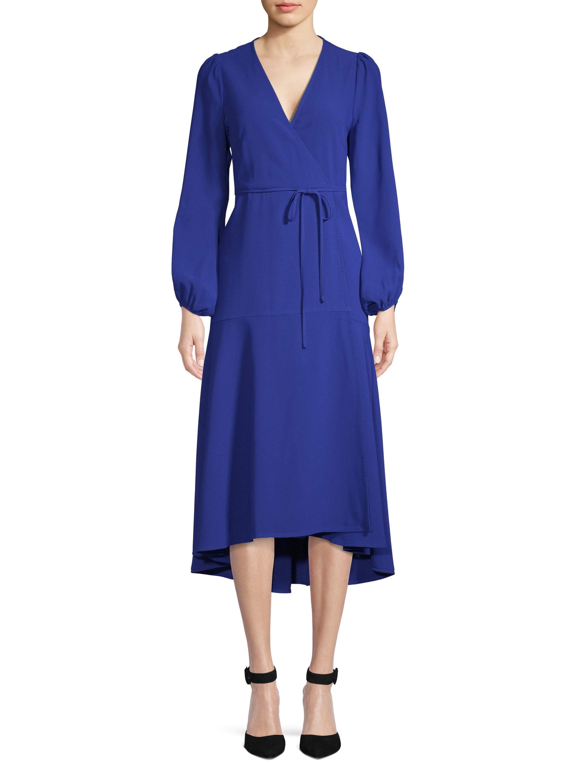 Scoop Blouson Sleeve High Low Maxi Dress Women's - Walmart.com