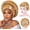 Gold, variant on Elegant Gele Turban Cap for Women, Fashionable Headwrap Cap, -inspired Headbands, Nigerian Wedding-specific, No-tie Female Headpiece, Party Hair Accessories (White)