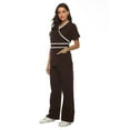 thumbnail image 4 of DPTALR Ensemble d'Uniforme de Travail pour Femmes à Manches Courtes Col en V + Pantalon, 4 of 9