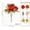 A, variant on Lenkho Artificial Silk Peony Bouquet, Fall Orange Red Faux Flower Stems, Vivid Floral Bush Arrangement, Ideal for Vase Decor, Wedding and Home Table Ornament