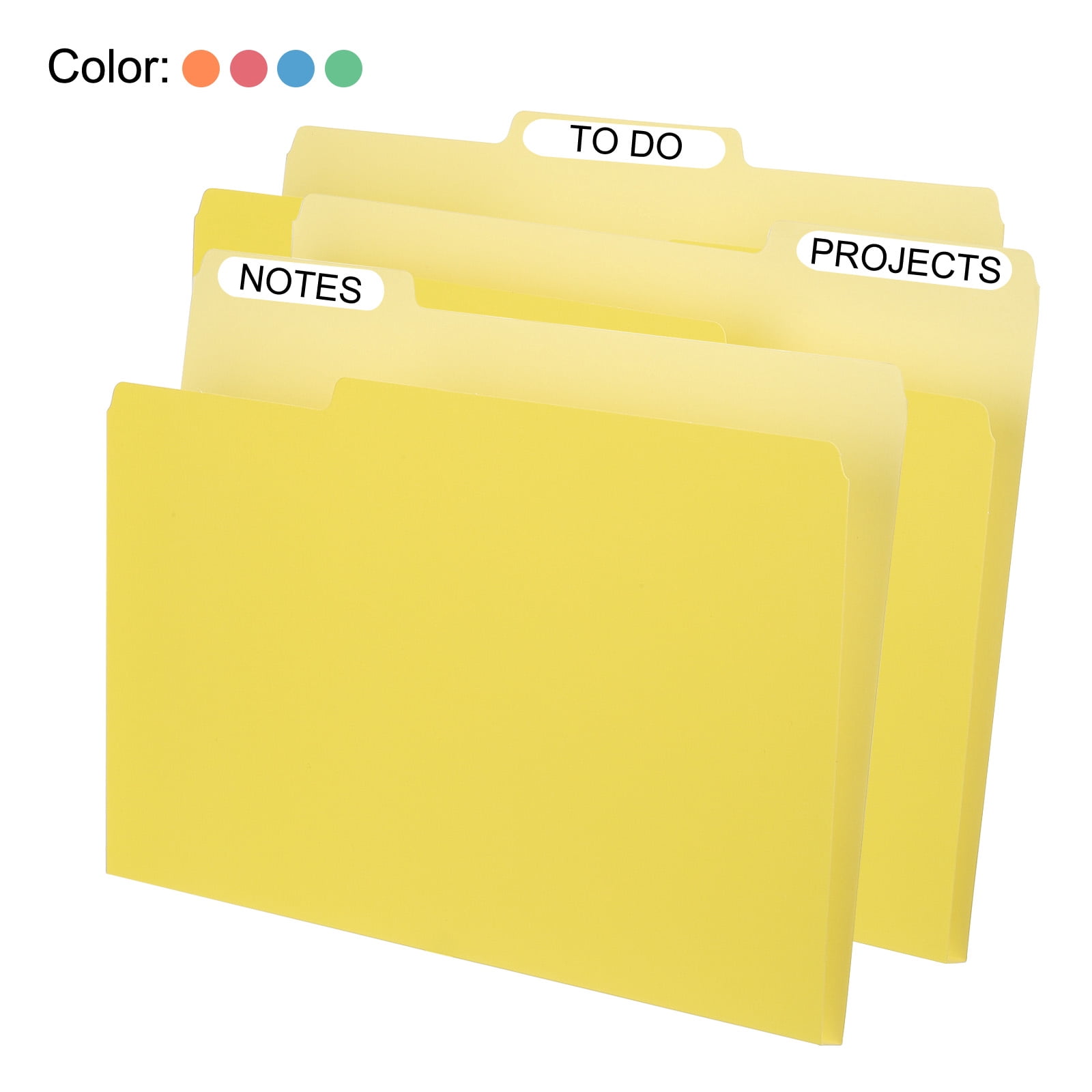30pcs Colored File Folders, Manila File Folders 1/3 Cut File Folders Letter Size for Home Office, Assorted Colors