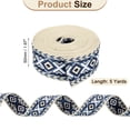 thumbnail image 2 of Uxcell Cinta de Algodón de 5 Yardas de 50 mm, Cinta Jacquard para Bolso, Gris Azul-Blanco, 2 of 7