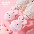 thumbnail image 6 of Drecage Toddler Kids Cute Bunny Slippers Boys Girls Winter Warm Fuzzy Bedroom House Shoes, 6 of 6