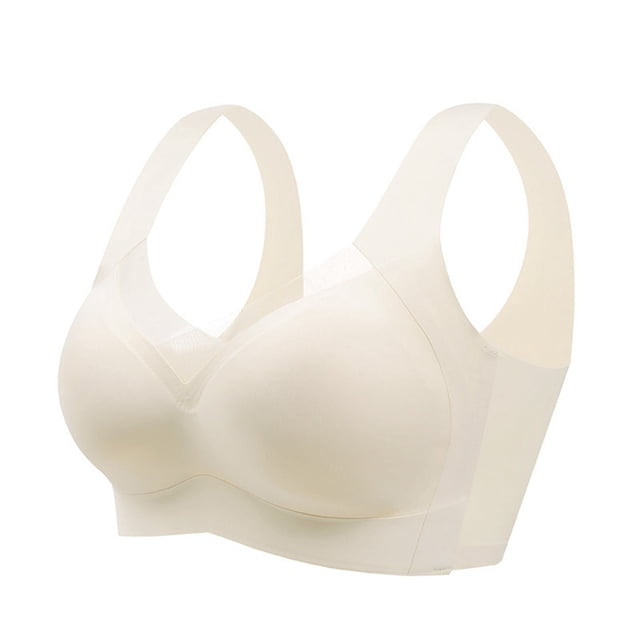 WILLBEST Brasier Strapless Mujer Ropa Interior Sin Costuras Para Mujer, Sujetador Fino De Verano De Talla Grande, Hermoso Estilo Chaleco, Copa Fija Integrada, Pecho Grande, Sujetador Pequeño Fruncido