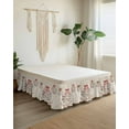 thumbnail image 2 of Christmas Bed Skirt California King Size 16&nbsp;Inch Drop, Christmas Balls Shells Starfish Conch Linen Wrap Around Dust Ruffle Bedskirts, Easy Fit Bedskirt with Adjustable Elastic, 2 of 8