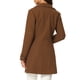 thumbnail image 3 of Abrigo de invierno de una sola botonera con cuello Peter Pan para mujer Inspire Chic en marrón sólido, 3 of 6
