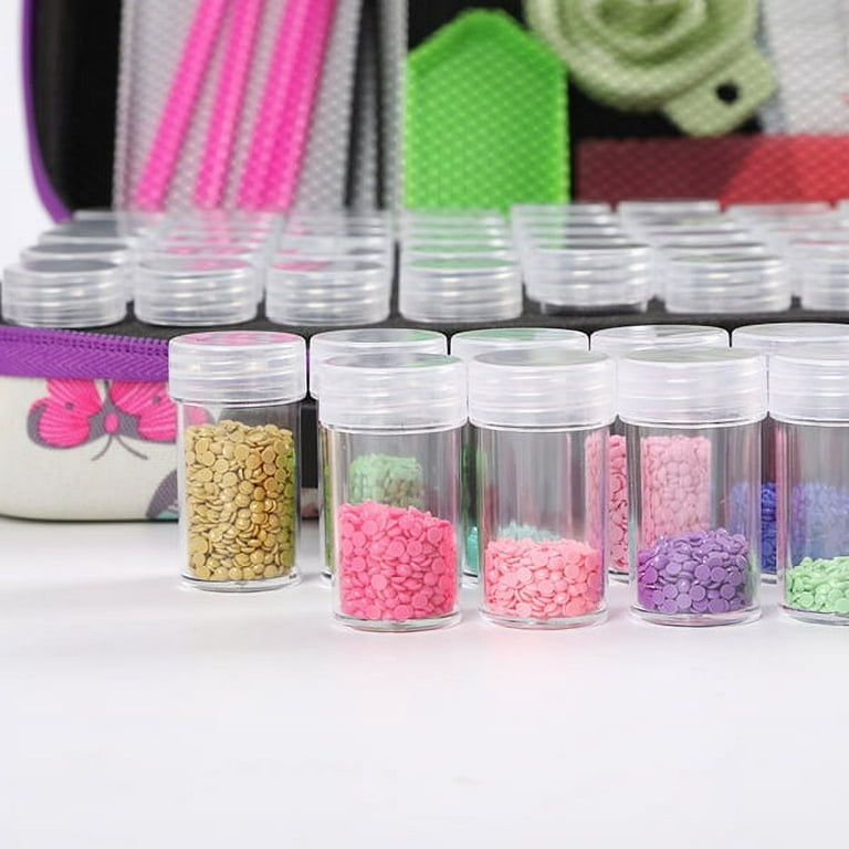 56/100pcs Bottles Diamond Painting Tools Accessories Storage Box Beads  Container Diamond Embroidery Stone Mosaic Convenience Box