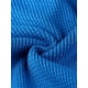thumbnail image 5 of INSPIRE CHIC Blusa de punto ajustada de cuello redondo con contraste de color y mangas cortas XL Azul, 5 of 6