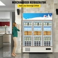 thumbnail image 6 of VEVOR Commercial Merchandiser Refrigerator, Triple Glass Doors, 31.6 Cubic Ft, Upright Display Beverage Cooler, 79"" Tall x 60"" Width, Fridge with LED Lighting for Drink Wine Soda, Gold, 6 of 8