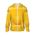 thumbnail image 2 of Uemuo Yellow Lemon Pattern Women's Full Zip UPF 50+ Sun Protection Hoodie Jacket Long Sleeve Sun Shirt Hiking Outdoor Performance with Pockets-Medium, 2 of 9