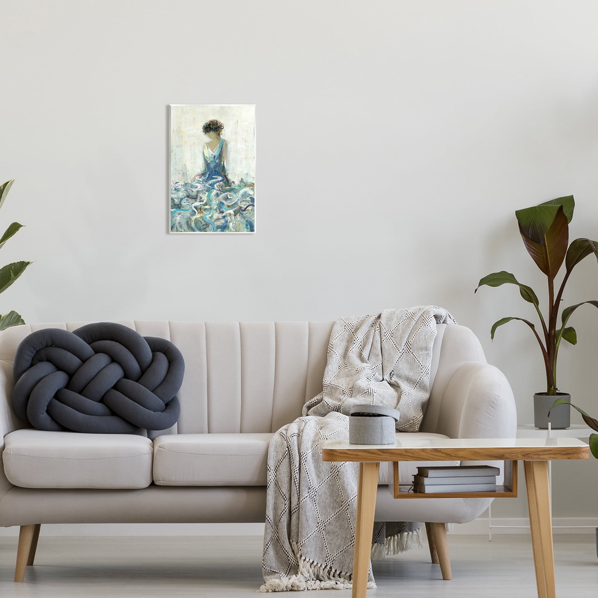 Stupell Industries Woman In Gown Abstraction Beauty & Fashion Painting Unframed Art Print Wall Art