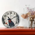 thumbnail image 2 of Cat and Bird in Winter Silent Wall Clock 10" Non-Ticking Battery Clock, 2 of 7