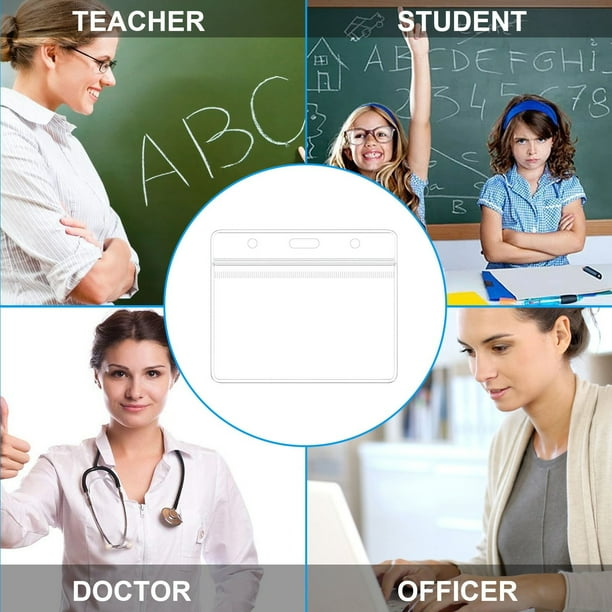 Funda protectora para tarjetas sanitarias Funda blanda de PVC | Pantalla de ventana transparente para tarjetas de vacunación e identificación | Se adapta a documentos de 4x3 pulgadas | Inserto