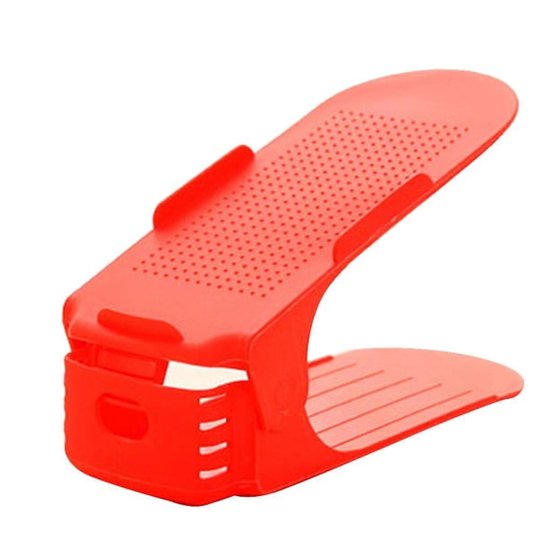 10 Uds., Estante de almacenamiento de zapatos de doble capa ajustable, soporte de plástico para ahorro de espacio, organizador de zapatos para sala de estar, soporte Inevent JJ15314-07