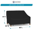 thumbnail image 2 of iCOVER Patio Sofa Cover, Waterproof 2-Seater Deep Lounge Loveseat Cover, Lightweight Easy On/Off, Buckles Drawstring Design, 2 of 8