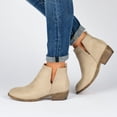 thumbnail image 6 of Journee Womens Rimi Pull On Stacked Heel Booties, Widths Available, 6 of 9