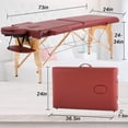 thumbnail image 3 of BestMassage Massage Bed Portable Massage Table 2 Folding with Non-Woven Bag for Spa Footmassage Facial CareSpa Tattoo,Burgundy, 3 of 7