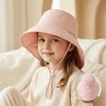 thumbnail image 2 of Byoo Girls Adjustable Drawstring Bucket Hat Wide Flap Brim Beach Outdoor Sun Hats, 2 of 4
