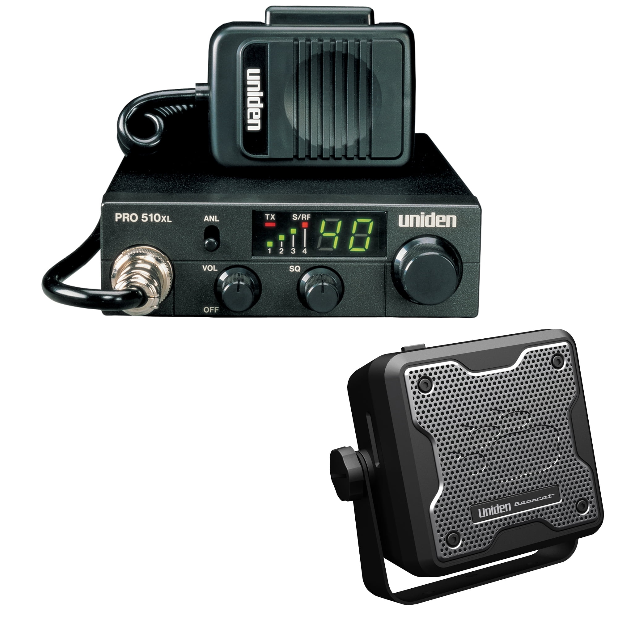 Uniden PRO510XL 40Channel Compact CB Radio & BC15 Accessory CB/Scanner