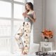 thumbnail image 5 of Balery Cute Bee Gnome Pantalones de pijama para mujer, pijamas ultraligeros, pantalones de estar por casa-XX-Large, 5 of 6