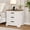 White, variant on Farmhouse Nightstand Set of 2, 22 inch Side Table with Charging Station for Bedroom, 2PCS, White