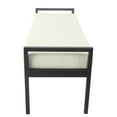 thumbnail image 4 of HomePop Sherpa Modern Metal and Fabric Bench in Cream Finish, 4 of 8