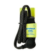 onn 3-Outlet Surge Protector with 4' Power Cord, Black