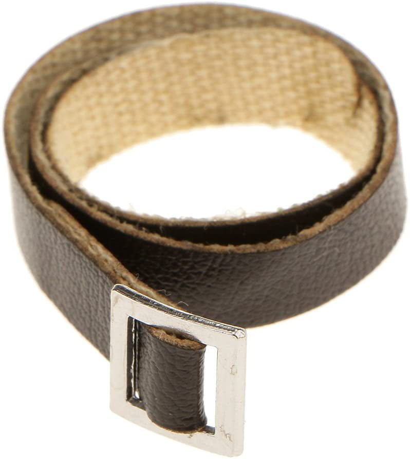 1/6 Men Silver PU Leather Waist Belt for 12" DRAGON WW2 German Soldier Black 
