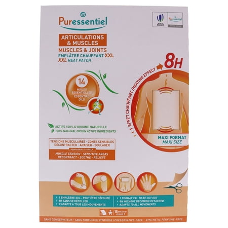 Puressentiel Muscles and Joints XXL Heat Patch, Heat Patches, 2 Pc