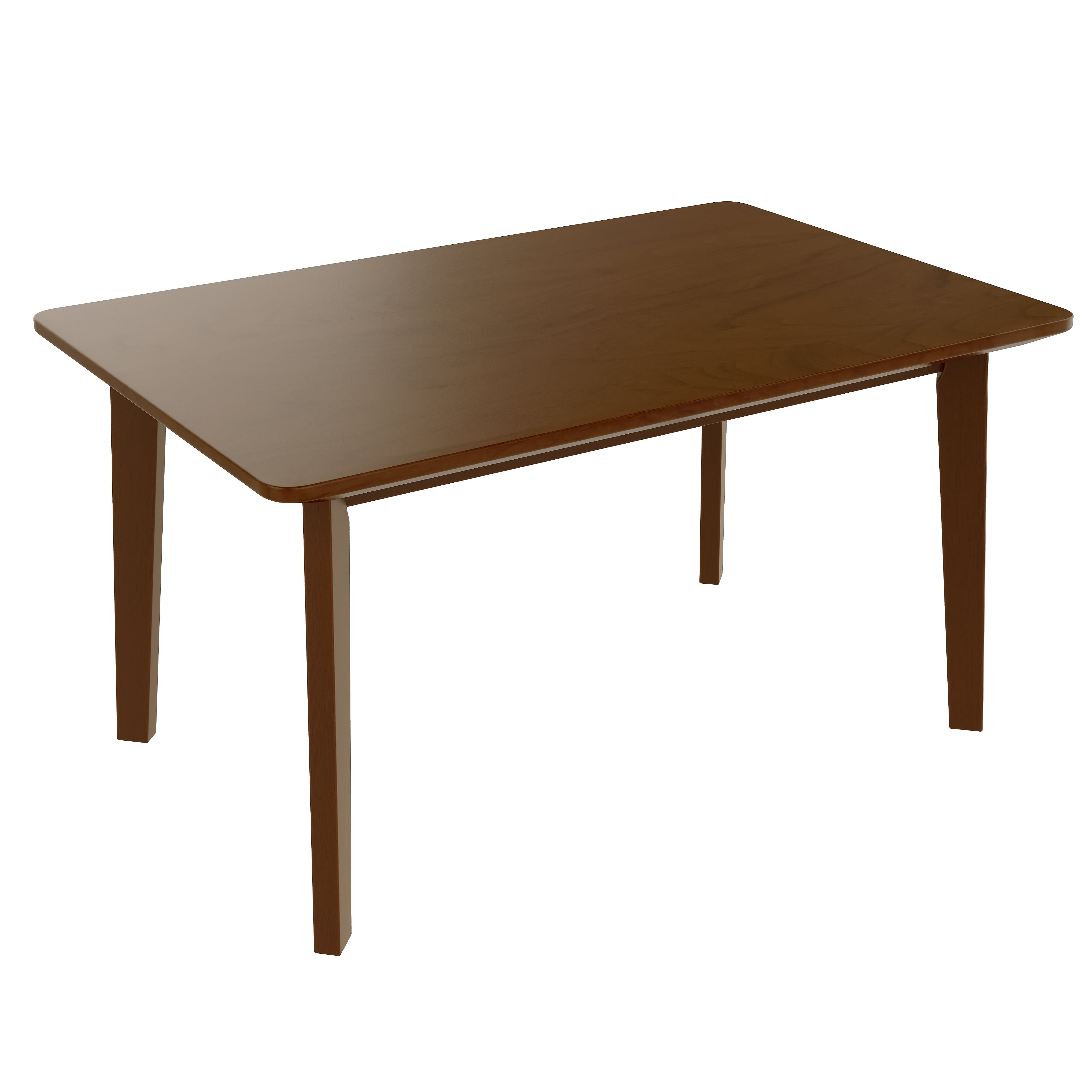 Euroco 47" Farmhouse Dining Table for 4,Wooden Rectangular Kitchen Table with Wood Frame for Dining Room,Kitchen Living Room,Walnut