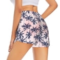 thumbnail image 4 of Picia Tropics Palm Trees Pattern Women's 2 in 1 Athletic Running Shorts High Waisted Workout Casual Gym Sweat Shorts with Comfy Liner Zipper Pockets-X-Large, 4 of 9