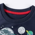 thumbnail image 4 of Atogsazn Toddler Boys Sweatshirt Kids Casual Cute Aerospace Print Pullover Sweater Fall Winter Clothing Trendy Navy 2-3 Years Fashion, 4 of 4