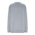 thumbnail image 5 of Miluxas Womens Casual Crew Neck Long Sleeve Sweatshirts Lightweight Solid Color Pullover Tops Gray XL(XL), 5 of 5