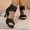 Black, variant on Women Strappy High Heeled Sandals,2 Inch Stiletto Open Square Toe Heels with Ankle Strap for Wedding Work Dressy Black 7.5