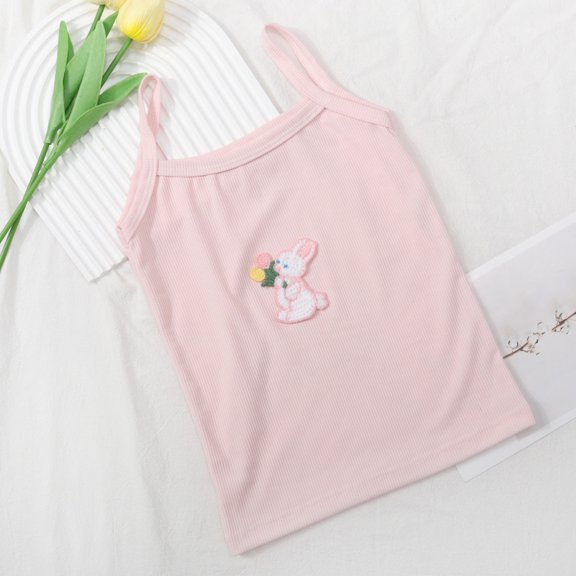 shoper Girls Tank Tops Pack Sleeveless Summer Tops Loose Black Camisole Toddler Clothes for Girls