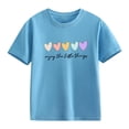 thumbnail image 2 of LNMQLPDBS Basic Top Girls Tops Size 7-8 Baby Tees for Teens Preppy Shirt Kids Undershirts Girl Clothes Size 14-16 Baby Girl 24 Months Infant Clothes, Light Blue 12-13 Years, 2 of 8