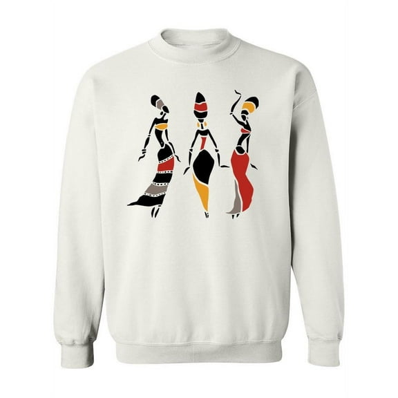 African Women Dancing Sketch Sweatshirt Women -Image by Shutterstock, Female 5X-Large