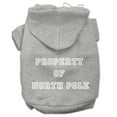 thumbnail image 3 of Christmas Pet Dog  Cat Hoodie Screen Printed, "Property of North Pole", 3 of 11
