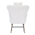 thumbnail image 5 of New Nursery Rocking Chairs, High Back Teddy Glider Rocking Chair, Upholstered Rocker Recliner Modern Rocking Accent Chairs Comfy Armchairs for Nursery, Bedroom, Living Room, 5 of 7